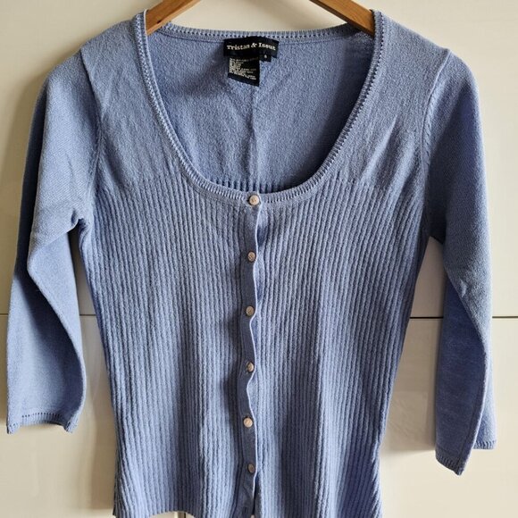 Purple Violet Button Swater - Picture 2 of 5